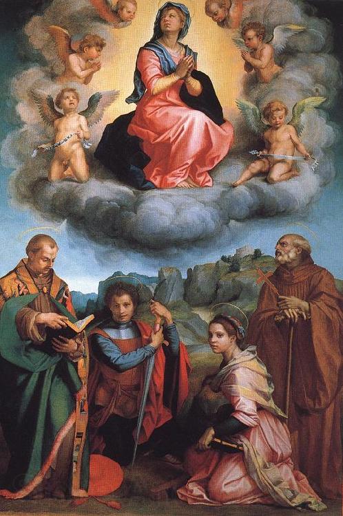 Andrea del Sarto Virgin with Four Saints Spain oil painting art